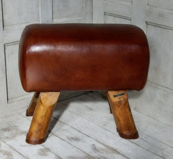 Vintage Leather Pommel Foot Stool - Image 2