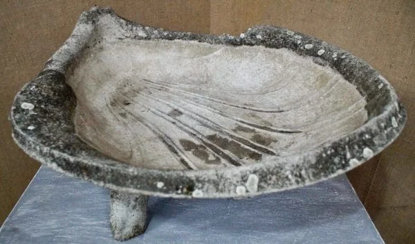 Large Vintage Composite Stone Clam Shell Planter - Image 7