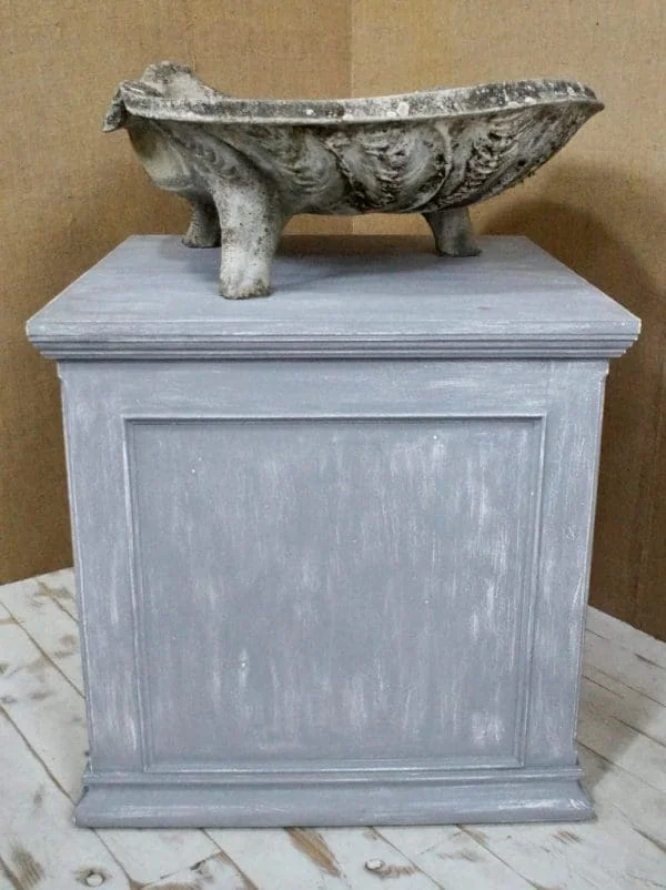 Large Vintage Composite Stone Clam Shell Planter - Image 10