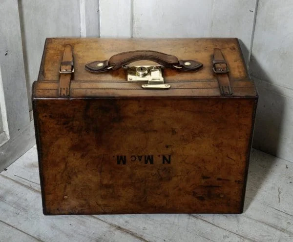 Army & Navy Leather Hat Box - Image 4