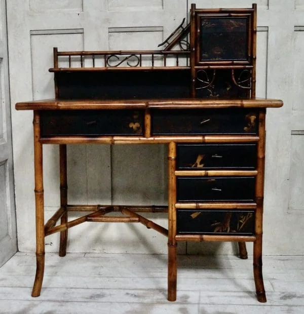 Victorian Bamboo Writing Desk - Image 10