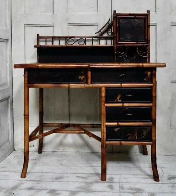 Victorian Bamboo Writing Desk