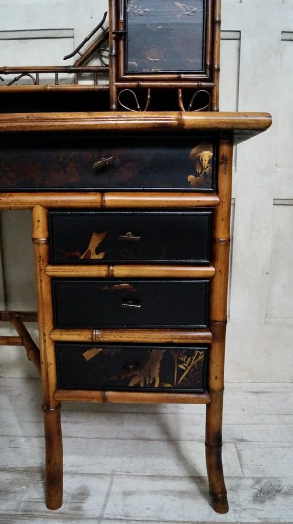 Victorian Bamboo Writing Desk - Image 6