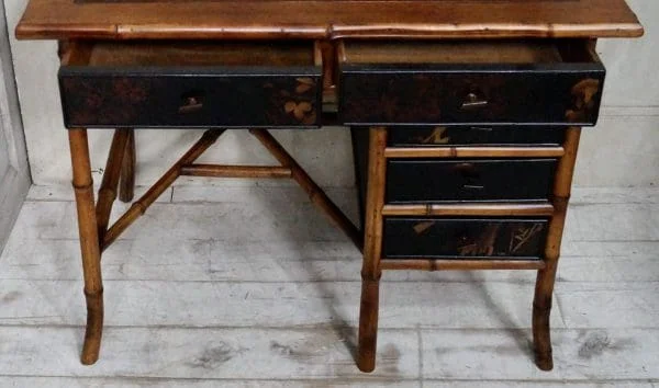 Victorian Bamboo Writing Desk - Image 5