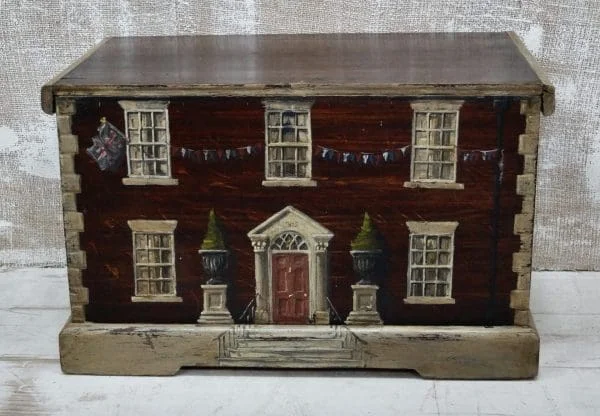 Victorian Hand Painted Storage Box