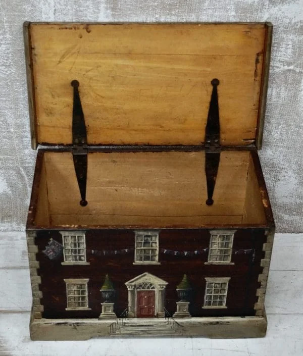 Victorian Hand Painted Storage Box - Image 3