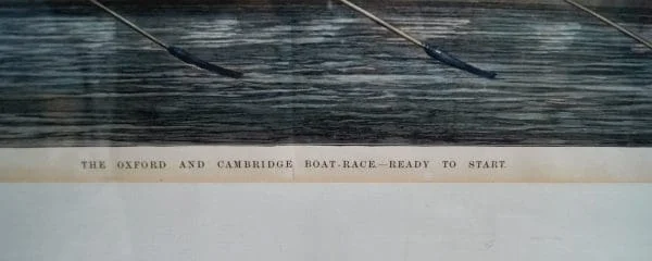 Original London News Print “Ready To Start” Oxford & Cambridge Boat Race 1873 - Image 4