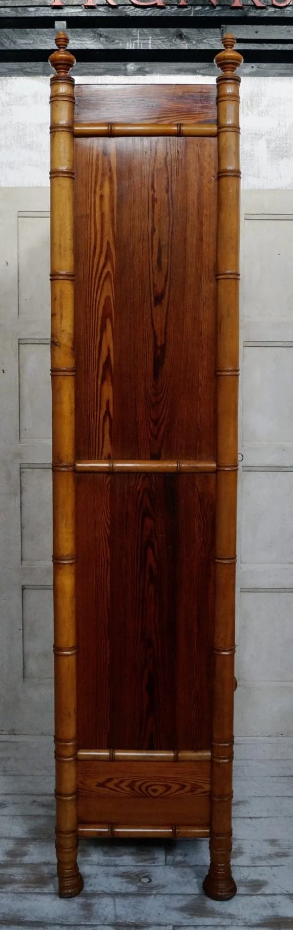 Victorian Faux Bamboo Glazed Bookcase - Image 4