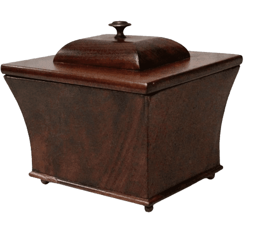 Antique Fruitwood Sarcophagus Tea Caddy