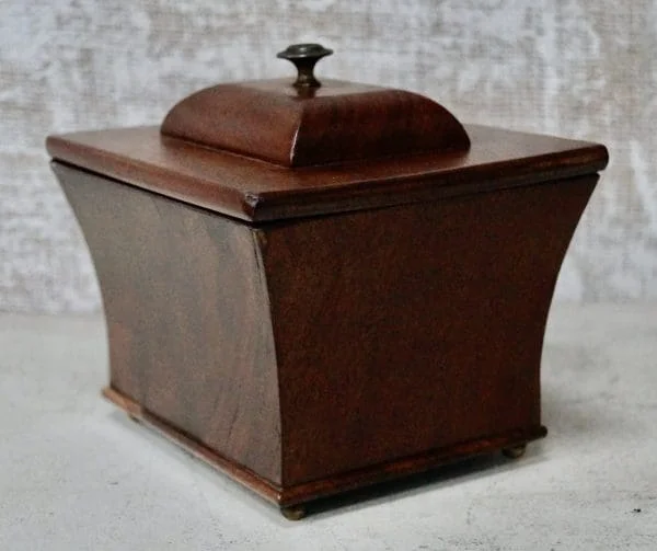 Antique Fruitwood Sarcophagus Tea Caddy - Image 2