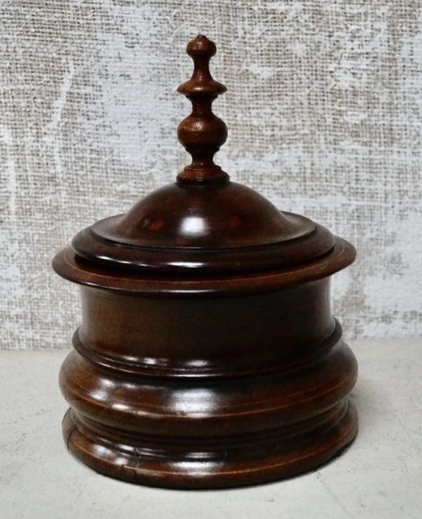 Antique Dutch Fruitwood Tobacco Jar