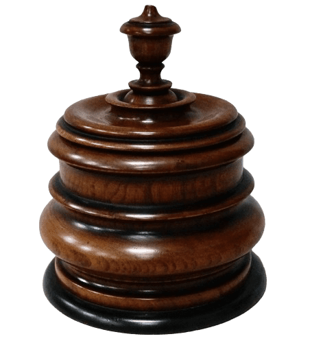 Antique Dutch Fruitwood Tobacco Jar