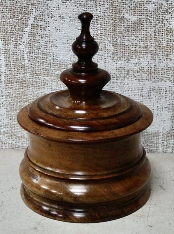 Antique Dutch Fruitwood Tobacco Jar - Image 7