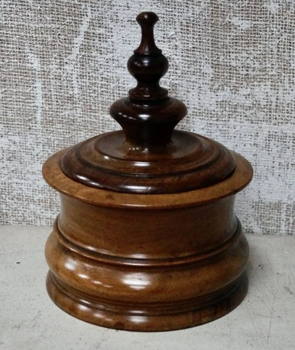 Antique Dutch Fruitwood Tobacco Jar