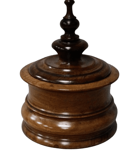 Antique Dutch Fruitwood Tobacco Jar