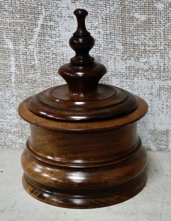 Antique Dutch Fruitwood Tobacco Jar - Image 4