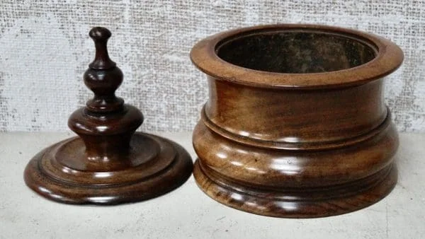 Antique Dutch Fruitwood Tobacco Jar - Image 3