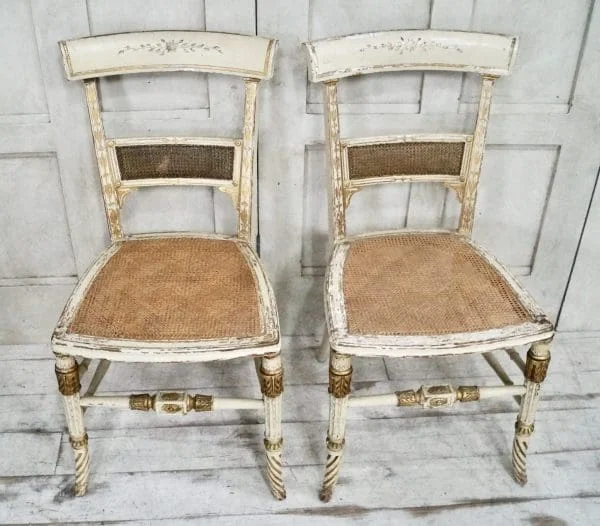 Pair of Regency Cane Side Chairs - Image 9