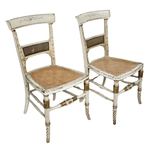 Pair of Regency Cane Side Chairs