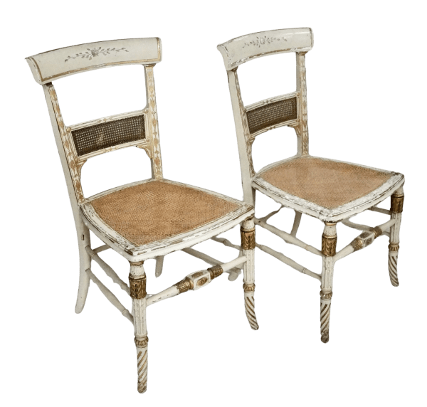 Pair of Regency Cane Side Chairs