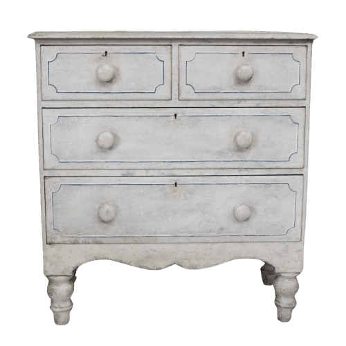 Victorian Painted Pine Chest Of Drawers
