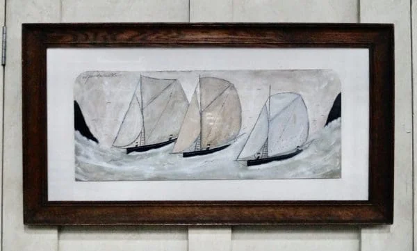 Painting “The Flotilla” In the Style Of Alfred Wallis