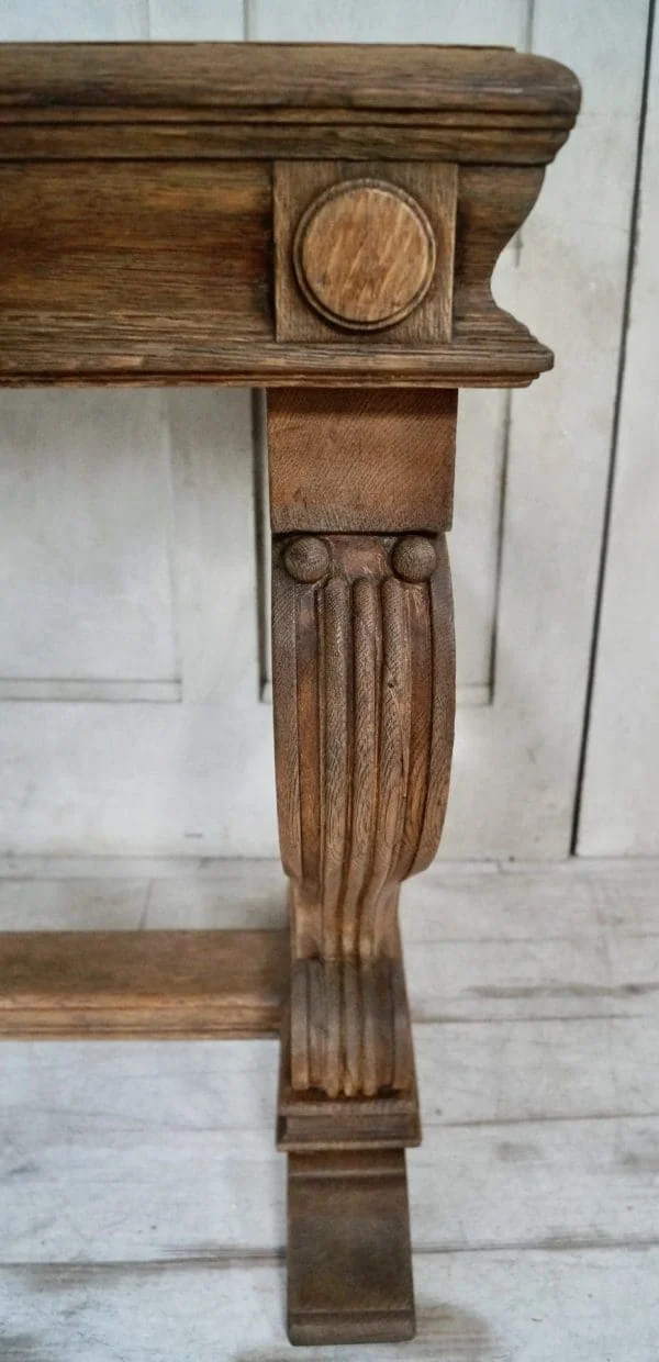 Victorian Oak Library Table - Image 4