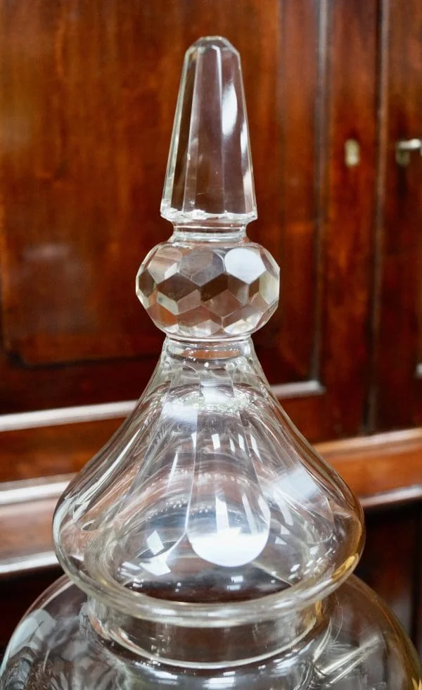 Large Antique Crystal Whiskey Dispenser - Image 8