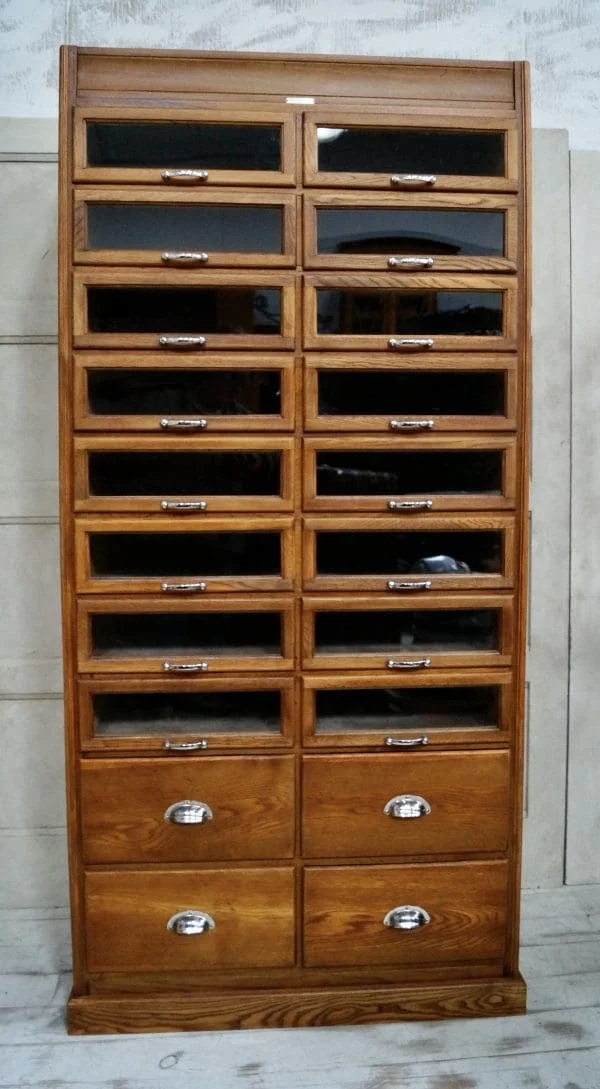 Vintage Haberdashery Shop Display Cabinet