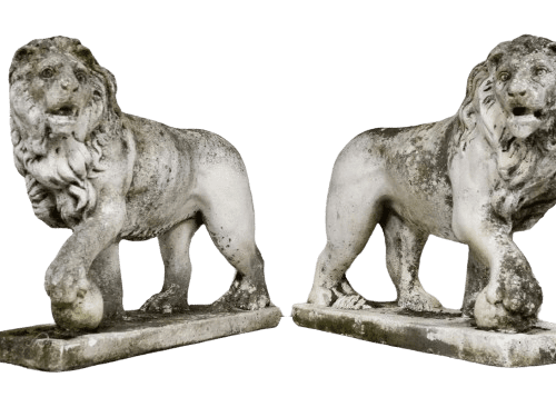 Pair of Stone Medici Lions