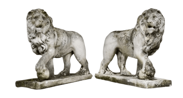 Pair of Stone Medici Lions