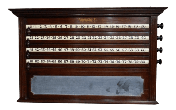 Antique Mahogany Burroughes and Watts Score Board