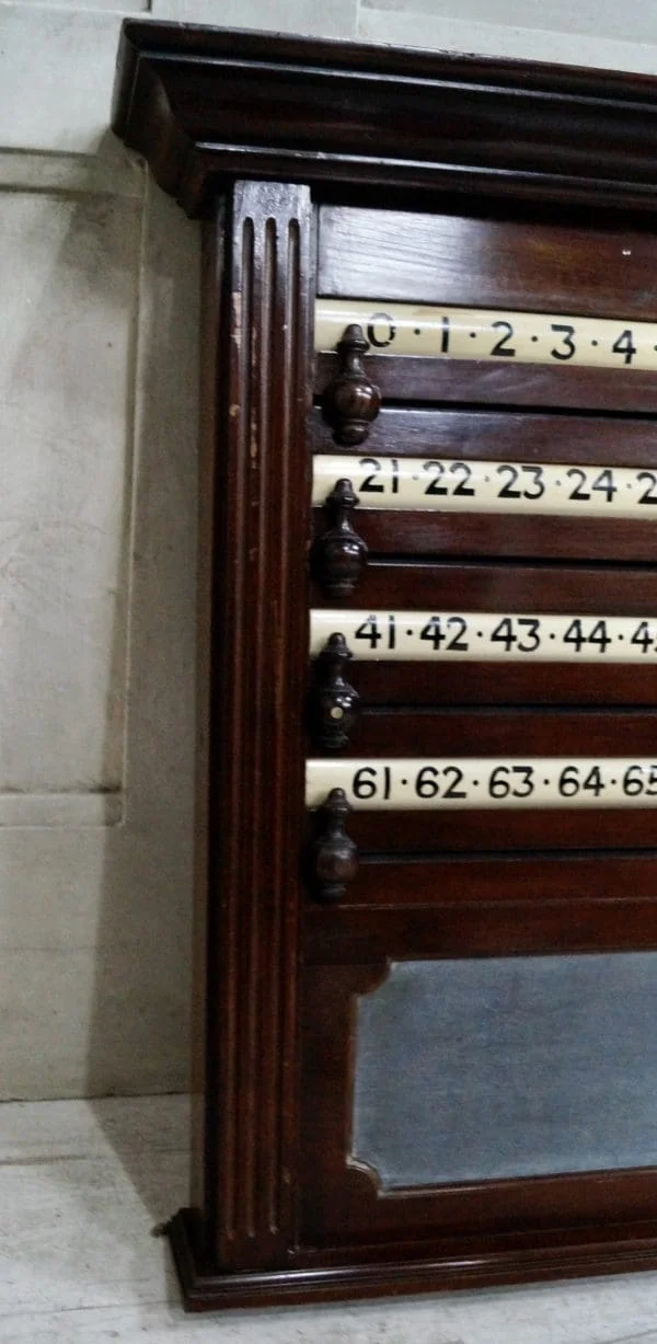 Antique Mahogany Burroughes and Watts Score Board - Image 5