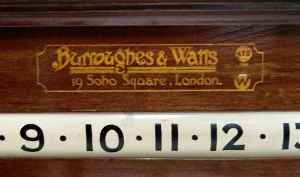 Antique Mahogany Burroughes and Watts Score Board - Image 4