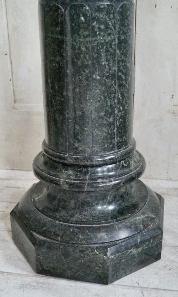 Victorian Italian Verde Marble Spiral Pedestal - Image 3