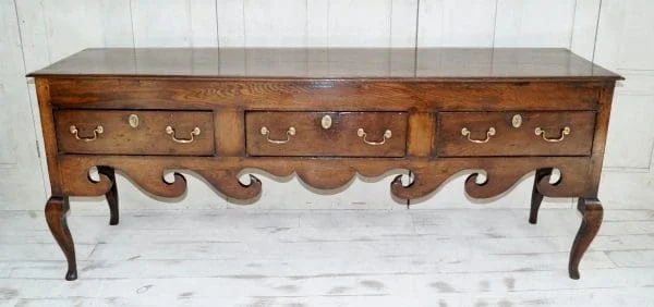 Early Georgian Oak Dresser Base - Image 2