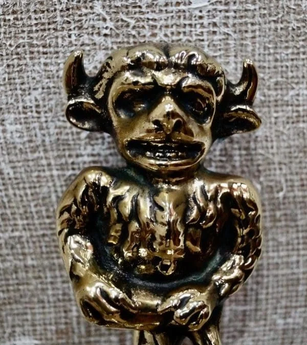 Rare Brass ‘Lincoln Imp’ Door Porter - Image 2