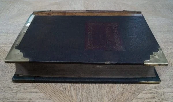 Large Spanish Leather and Brass Bound Ledger - Image 14