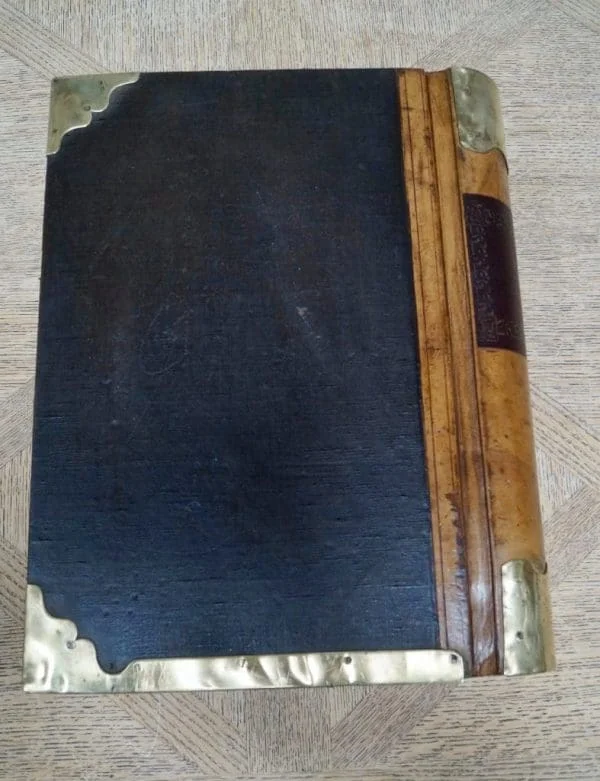 Large Spanish Leather and Brass Bound Ledger - Image 3