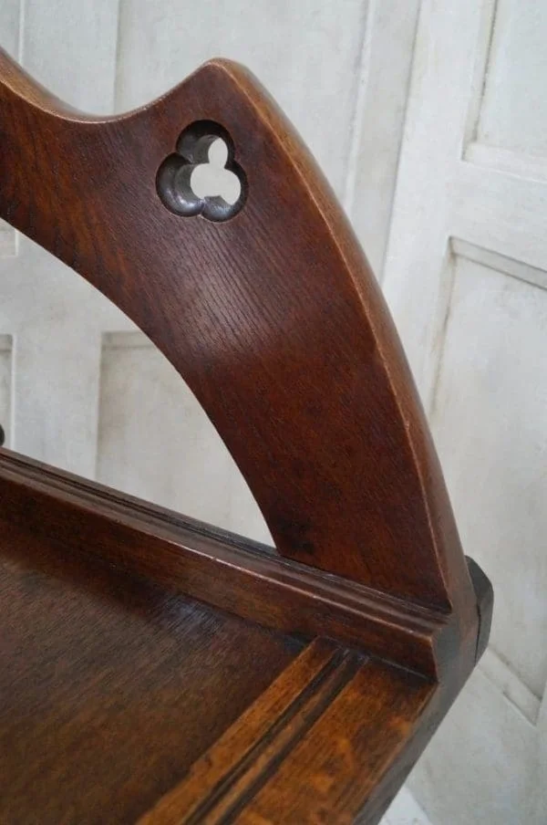 Pair Of Antique Gothic Oak Glastonbury Chairs - Image 11