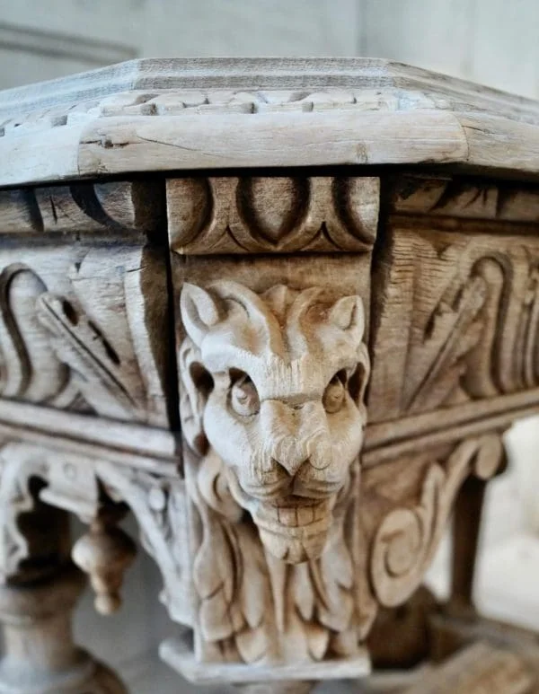 Victorian Bleached Oak Library Table - Image 4