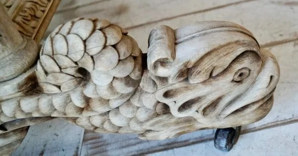 Victorian Bleached Oak Library Table - Image 6