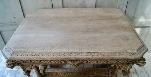 Victorian Bleached Oak Library Table - Image 7