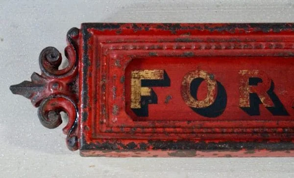 Victorian Cast Iron Horse Stable Name Plate - Image 4