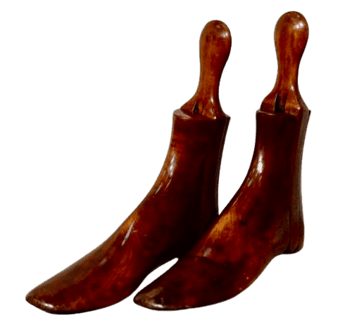 Victorian Fruitwood Carved Boot Lasts