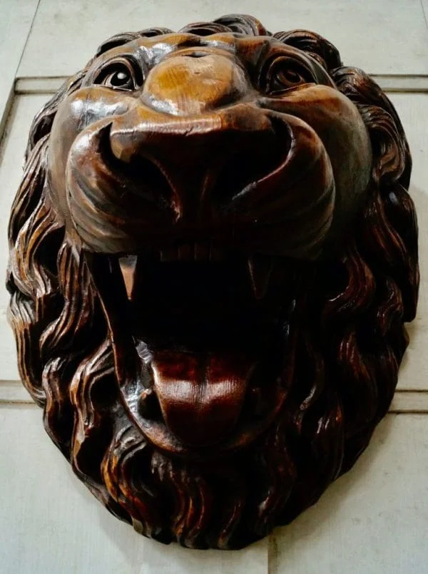 A Rare Large Victorian Hand Carved Lions Head - Image 6