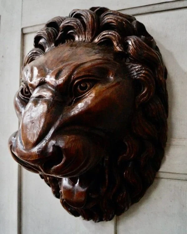 A Rare Large Victorian Hand Carved Lions Head - Image 9