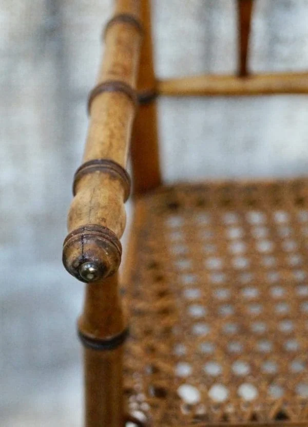 Antique French Faux Bamboo Dolls Highchair - Image 10