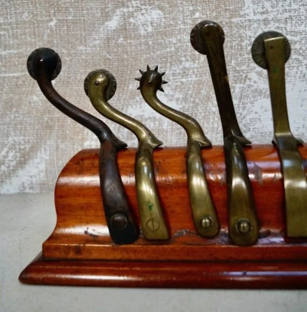 Rare Antique Set Of Shop Display Henry Maxwell Box Spurs - Image 4