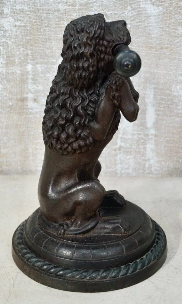 French Antique Cast Iron “Begging Dog” Door Stop - Image 3